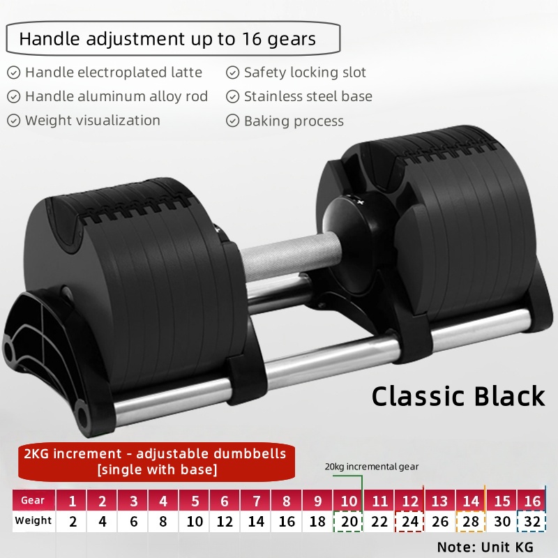 Adjustable Dumbbell Pair 40Kg - Adjustable dumbbells home quick-adjust dumbbells quick